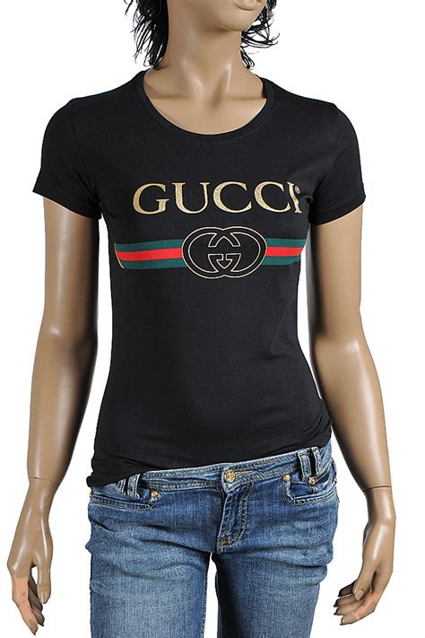 ladies gucci shirt uk|Gucci t shirt logo print.